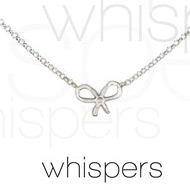 whispers bow sterling silver necklace