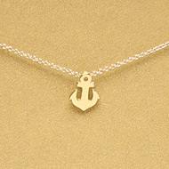 friendship reminder necklace with gold dipped smooth anchor