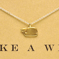 make a wish gold dipped whale reminder necklace