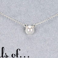 pearls of friendship sterling silver reminder necklace - 18 inch