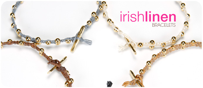irish linen bracelets