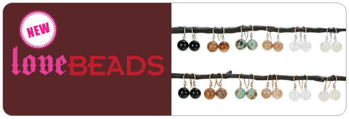 love bead earrings