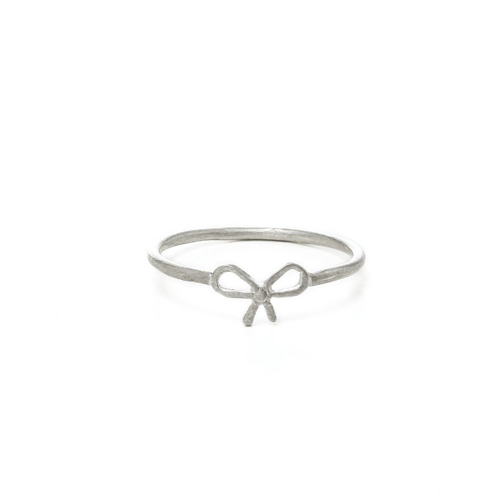 home  rings  charmed  small bow ring, sterling silver, size 5