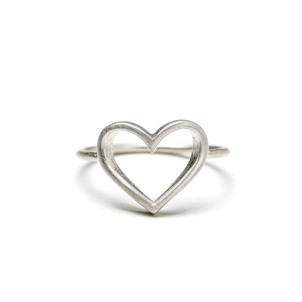 home rings charmed large heart ring, sterling silver, size 5 home rings charmed large heart ring, sterling silver, size 5