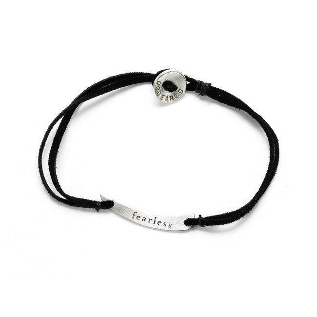 fearless mantra sterling silver horn on 7 inch ebony suede bracelet fearless mantra sterling silver horn on 7 inch ebony suede bracelet