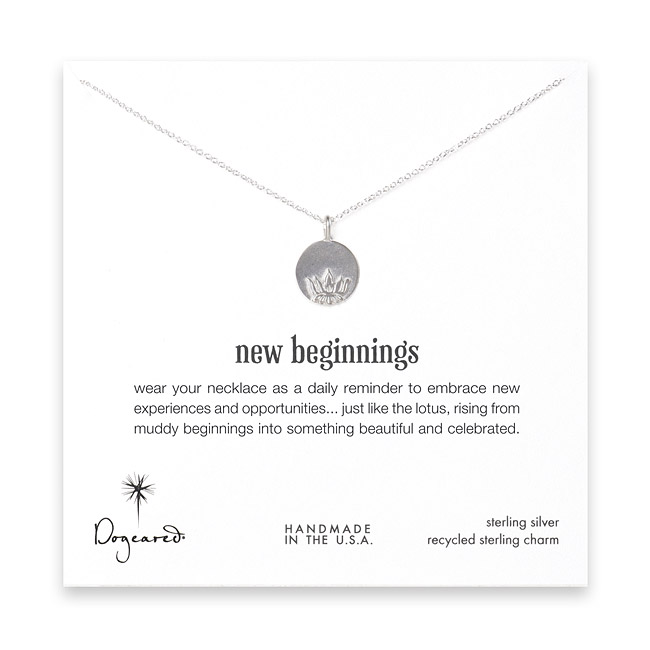 18 inches sterling silver new beginnings 1/2 inches lotus disc necklace 18 inches sterling silver new beginnings 1/2 inches lotus disc necklace