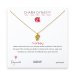 year of the monkey charm necklace, gold dipped