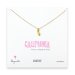 california necklace, gold dipped