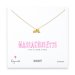 massachusetts necklace, gold dipped