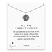 saint christopher sterling silver necklace - 18 inches
