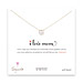 i love mom gold dipped necklace with large white pearl