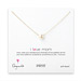 I love mom large white pearl necklace, gold dipped