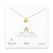 hugs and kisses necklace, gold dipped
