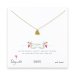 mom sparkle heart necklace, gold dipped