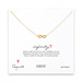 infinity necklace, gold dipped