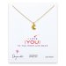 love collection moon necklace, gold dipped