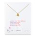 love collection sparkle heart necklace, gold dipped