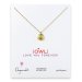 love collection owl necklace, gold dipped