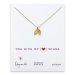 love collection angel wings necklace, gold dipped