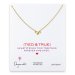 love collection bow necklace, gold dipped