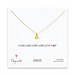 i love, love, love you gold dipped diamond necklace
