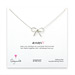always bow sterling silver necklace