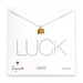 modern word luck gold dipped elephant necklace - 20 inches