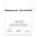 infinity gold dipped bracelet on black irish linen