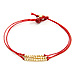 sparkle bracelet on red irish linen, gold dipped
