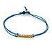 gold dipped sparkle bracelet, teal irish linen