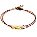 sparkle bracelet on tobacco irish linen, gold dipped