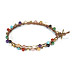 kitchen sink double stranded bracelet on tobacco irish linen