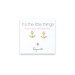 small anchor stud earrings, gold dipped