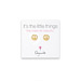 small peace sign stud earrings, gold dipped