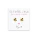 small sand dollar stud earrings, gold dipped