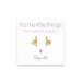 small snake stud earrings, gold dipped