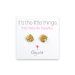 small rose stud earrings, gold dipped