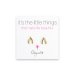 small wishbone stud earrings, gold dipped