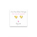 small heart stud earrings, gold dipped