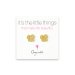 small grace's flower stud earrings, gold dipped