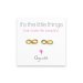 small infinity stud earrings, gold dipped