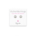 small peace sign stud earrings, sterling silver