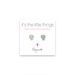 small skull stud earrings, sterling silver