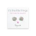 small rose stud earrings, sterling silver