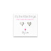 small heart stud earrings, sterling silver