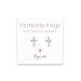 small simple cross stud earrings, sterling silver