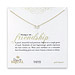 bridal pearls of friendship gold dipped necklace with white pearl - 18 inches