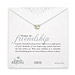bridal large pearls of friendship sterling silver necklace with white pearl