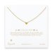 bridal daughter simple heart necklace, gold dipped