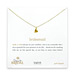 bridesmaid reminder bridal necklace with gold dipped sideways heart